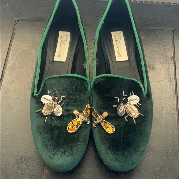 NWT Vintage Havana Sue Hunter Green Velvet flats - Picture 5 of 16